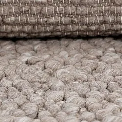 Ullmatta - Sala Irregular Wool Bubble (taupe/vitmelerad)