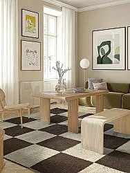 Vlněný koberec - Scacco (černý/beige)