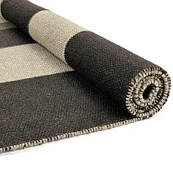 Vlněný koberec - Scacco (černý/beige)