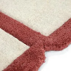Vlnený koberec - Syl Hand Tufted Wool Premium (červená/biela)