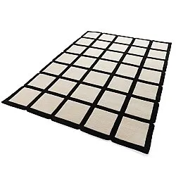 Vlnený koberec - Syl Hand Tufted Wool Premium (čierna/biela)