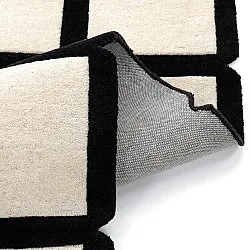 Vlnený koberec - Syl Hand Tufted Wool Premium (čierna/biela)