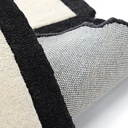 Vlnený koberec - Syl Hand Tufted Wool Premium (čierna/biela)