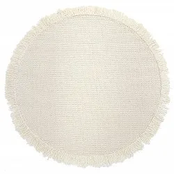 Kruhový koberec - Pike (krémový)