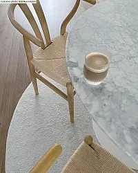 Kruhový koberec - Sunayama (biely)