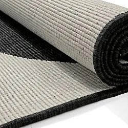 Koberec do interiéru a exteriéru - Aurora (čierna/biela)