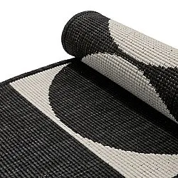 Koberec do interiéru a exteriéru - Aurora (čierna/biela)