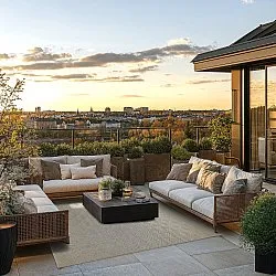 Koberec na vnútorné a vonkajšie použitie - Caldwell (béžový)