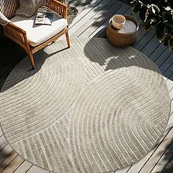 Kruhový koberec - Indoor/Outdoor Devon (béžový)
