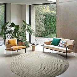 Kruhový koberec - Indoor/Outdoor Devon (béžový)