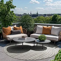 Kruhový koberec - Indoor/Outdoor Devon (šedá)