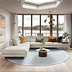Kruhový koberec - Tromsø (zelený)