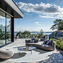 Kruhový koberec - Tromsø (zelený)