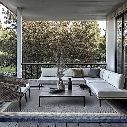 Koberec na vnútorné a vonkajšie použitie - Mason (modrý)