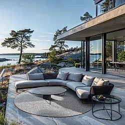 Kruhový koberec - Bergen (strieborný)