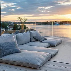 Koberec na vnútorné a vonkajšie použitie - Sortelha (modrý)