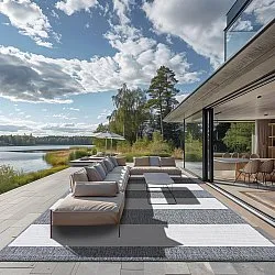 Koberec na vnútorné a vonkajšie použitie - Santana (šedý)