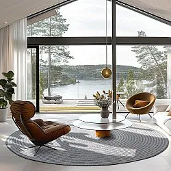 Kruhový koberec - Ferragudo (šedý)