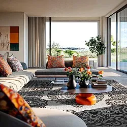 Koberec na interiér a exteriér - Sylvaine (čierny)