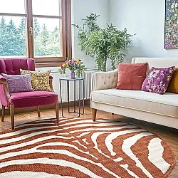 Kruhový koberec - Indoor/Outdoor Winona (oranžový)