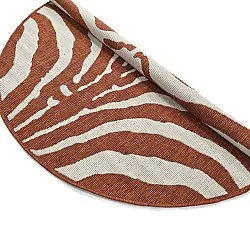 Kruhový koberec - Indoor/Outdoor Winona (oranžový)