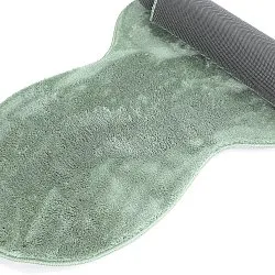 Vågig Gångmatta - Aranga Super Soft Fur (grön)