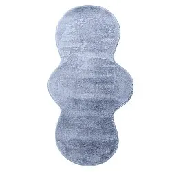 Vågig Gångmatta - Aranga Super Soft Fur (stålblå)