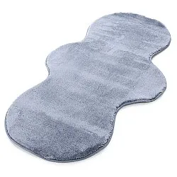 Vågig Gångmatta - Aranga Super Soft Fur (stålblå)