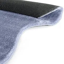 Vågig Gångmatta - Aranga Super Soft Fur (stålblå)