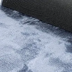 Vågig Gångmatta - Aranga Super Soft Fur (stålblå)