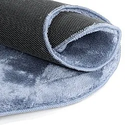 Vågig Gångmatta - Aranga Super Soft Fur (stålblå)