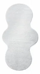 Vågig Gångmatta - Aranga Super Soft Fur (vit)