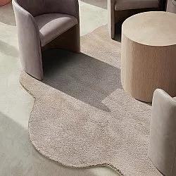 Vågig Rund Matta - Aranga Super Soft Fur (brun)