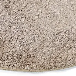 Vågig Rund Matta - Aranga Super Soft Fur (brun)