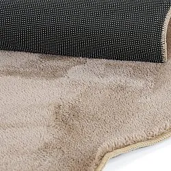 Vågig Rund Matta - Aranga Super Soft Fur (brun)