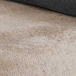 Vågig Rund Matta - Aranga Super Soft Fur (brun)