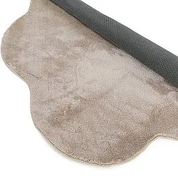 Vågig Rund Matta - Aranga Super Soft Fur (brun)