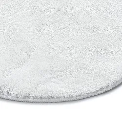 Vågig Rund Matta - Aranga Super Soft Fur (vit)