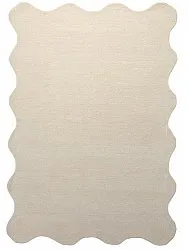 Vlnitý vlnený koberec - Diu Hand Tufted Wool Premium (krém)