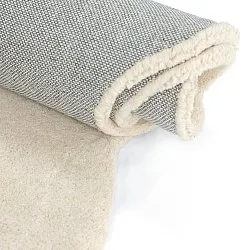 Vlnitý vlnený koberec - Diu Hand Tufted Wool Premium (krém)