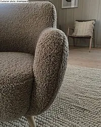 Kruhový koberec - Avafors Wool Bubble (béžový)