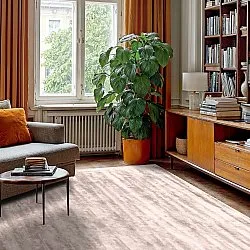 Viskózový koberec - Jodhpur Špeciálna Luxusná Edícia (svetlo šedá/bežová)