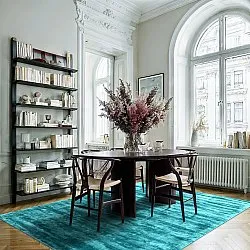 Viskózový koberec - Jodhpur Špeciálna Luxusná Edícia (tyrkysová)