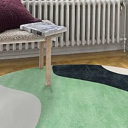 Kruhový koberec - Barcelona (zelený)