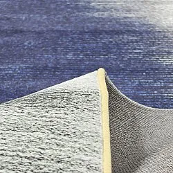 Koberec Wilton - Cara (biela/tmavomodrá)