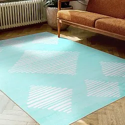 Koberec Wilton - Carmen (svetlo modrá/biela)