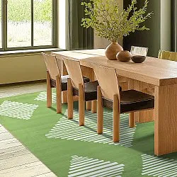 Koberec Wilton - Carmen (zelená/biela)