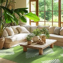 Koberec Wilton - Carmen (zelená/biela)