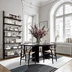 Koberec Wilton - Delft (biely/sivý/čierny)