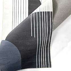 Koberec Wilton - Delft (biely/sivý/čierny)